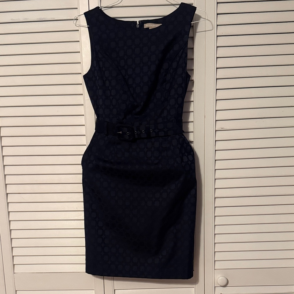 Banana Republic Navy Textured Mini Dress size 4 NWOT